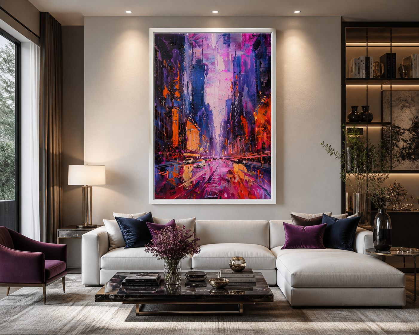 Midnight Motion Framed canvas