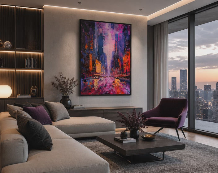 Midnight Motion Framed canvas